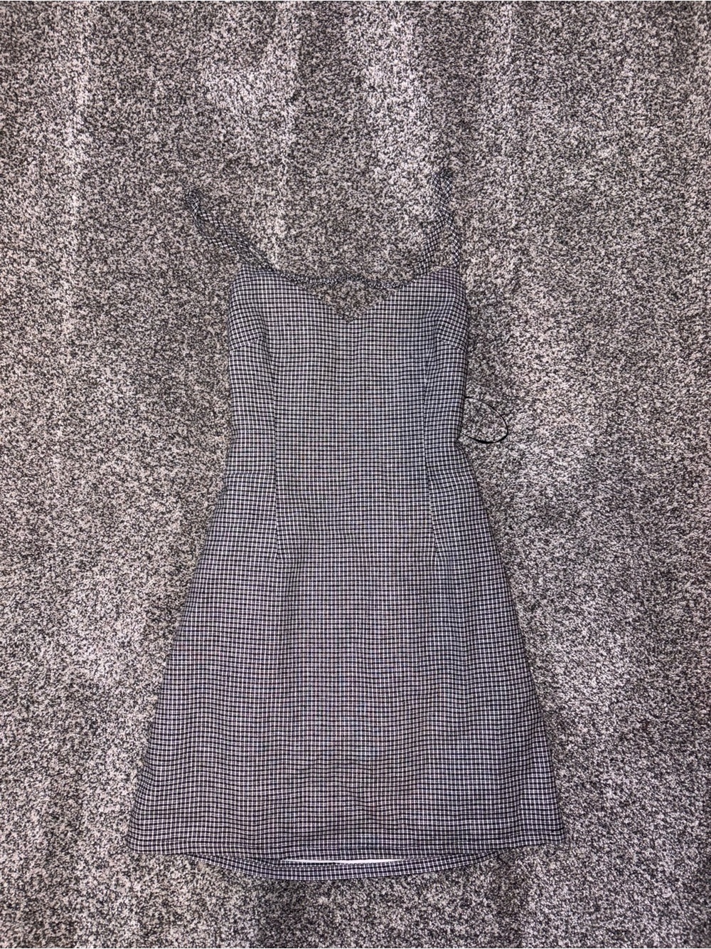 Forever 21 Gray Gingham Bodycon Mini Dress With Open Back - Picture 4 of 6